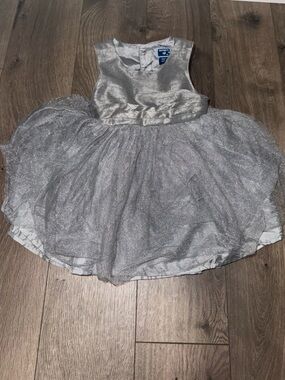 Old Navy Silver Glitter Tulle Party Dress